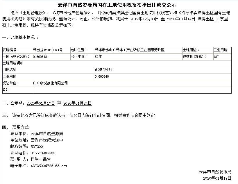 云浮市自然资源局国有土地使用权招拍挂出让成交公示（云出桂〔2019〕044号）.png